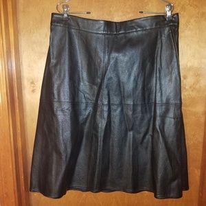 Faux leather skirt